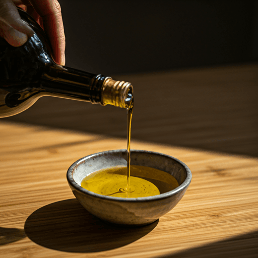 Premium olive oil pour